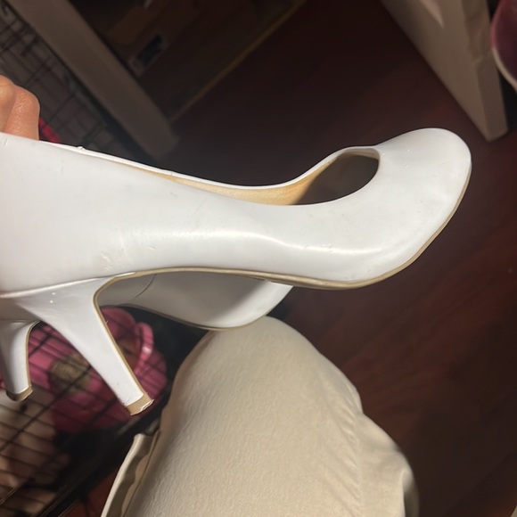 White high heels